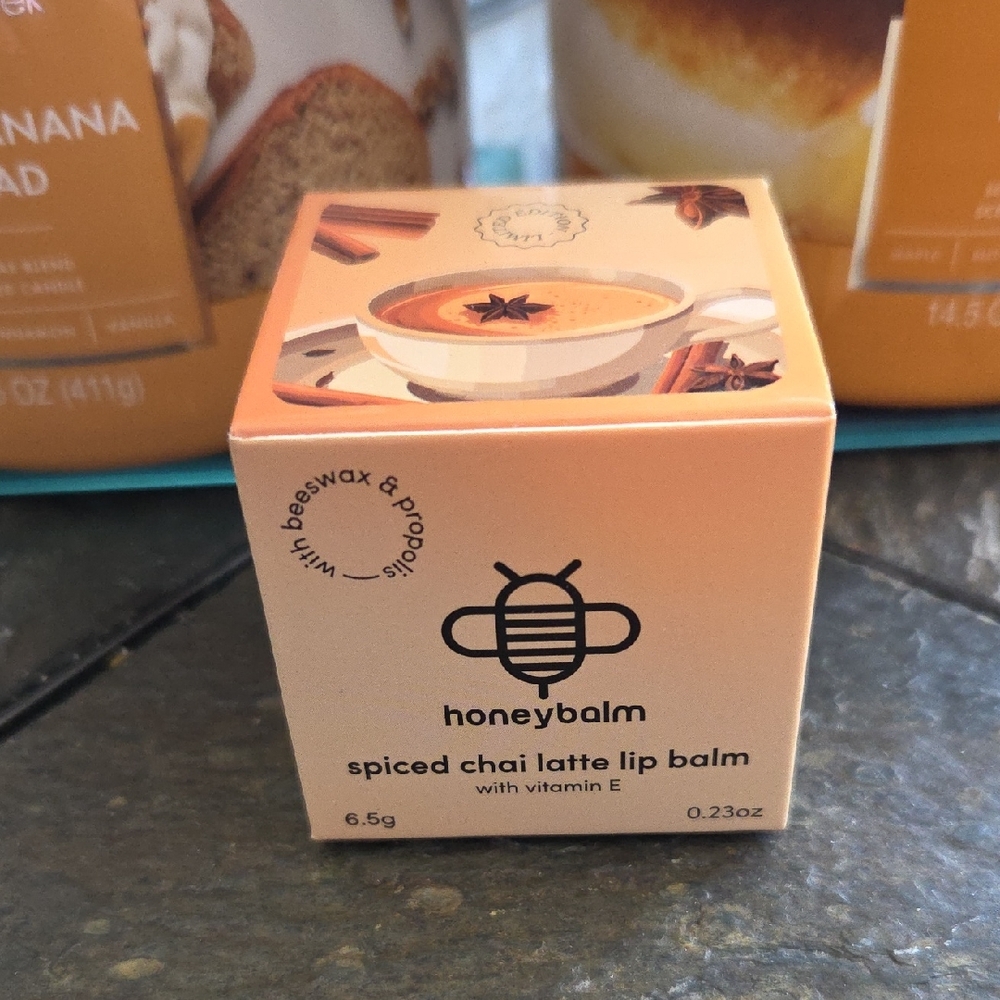 Honeybalm Spiced Chai Latte Lip Balm - Peach/Beige